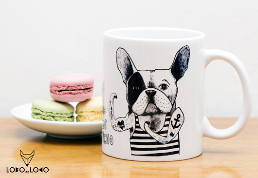 kubki Kubek z buldogiem francuskim "Paker"