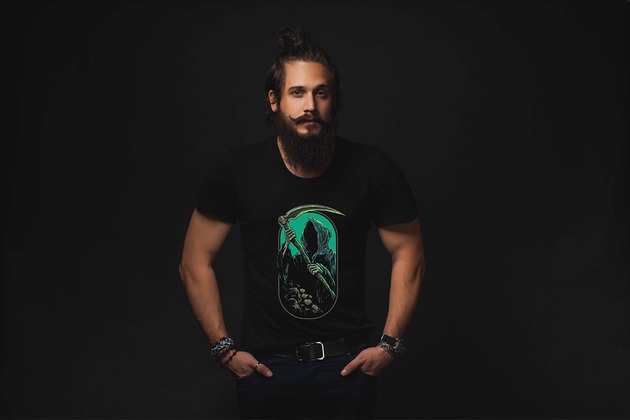 t-shirty męskie Koszulka organiczna z nadrukiem Śmierć