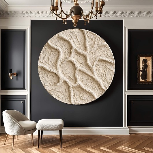 obrazy BEZZO Obraz strukturalny okrągły duży designerski ręcznie malowany