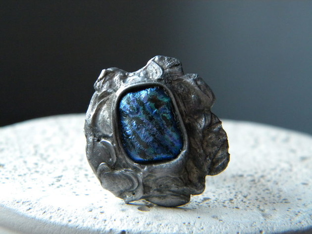 pierścionki - różne Roman Ancient Ring ;) szkło dichroiczne