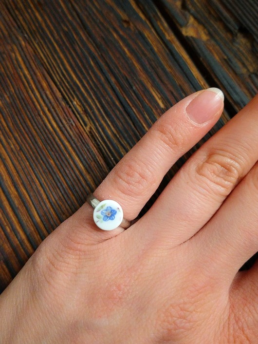 pierścionki - różne mini pierścionek z kwiatkiem