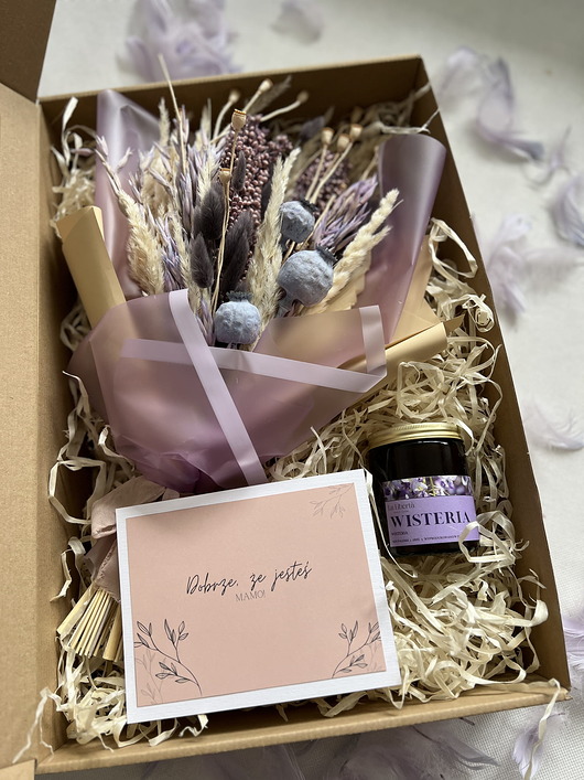 dodatki - różne Box prezentowy - lawendowy