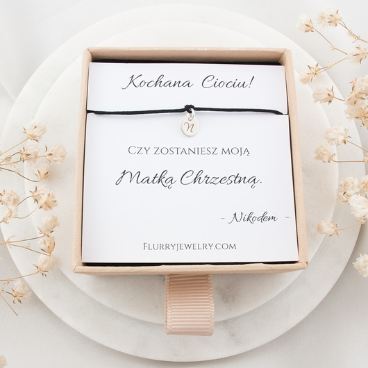 bransoletki srebrne Prezent dla MAMY CHRZESTNEJ