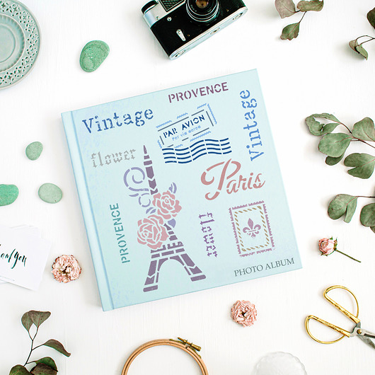 tapety i naklejki ścienne Szablon malarski scrapbooking // POCZTÓWKA Z PARYŻA