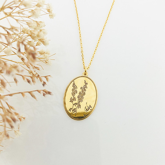 złote naszyjniki Naszyjnik z ostróżką, horoskop kwiatowy na święta