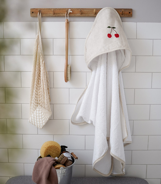 przewijaki i ręczniki dla dzieci Natural - duży ręcznik kąpielowy z kapturem, personalizowany