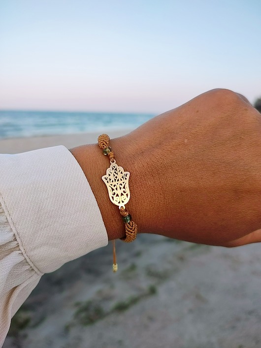 bransoletki na sznurku Hamsa Gold