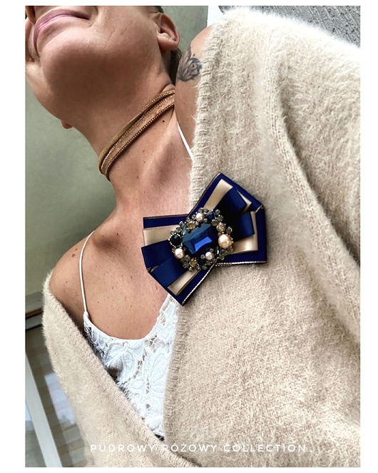 broszki Brosza  z ozdobą w stylu glamour Kryształ z perłami NEW