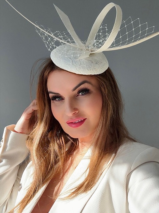 fascynatory Fascynator ślubny ECRU lub CZARNY