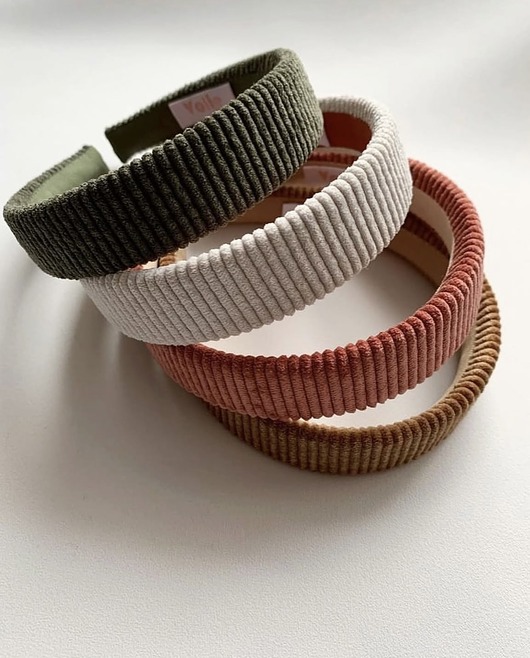 opaski do włosów Płaska sztruksowa opaska do włosów