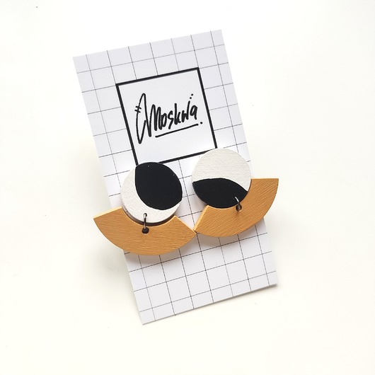 kolczyki drewniane Kolczyki jesienne - mini