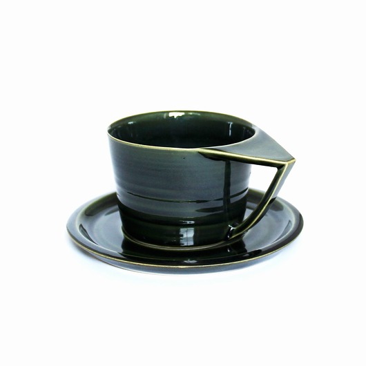 Filiżanka cappuccino,Zielona MANOceramics
