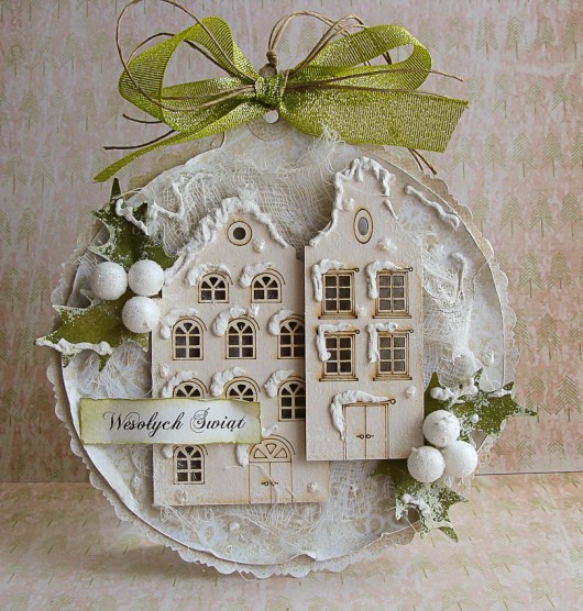 kartki scrapbooking Kartka bombka