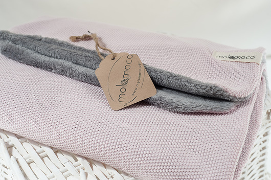kocyk z kolekcji Rubus Teddy 75 x 100 BLADY RÓŻ MoloMoco