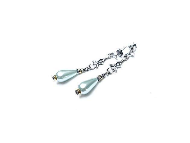 kolczyki srebrne Kolczyki srebrne Mint pearls