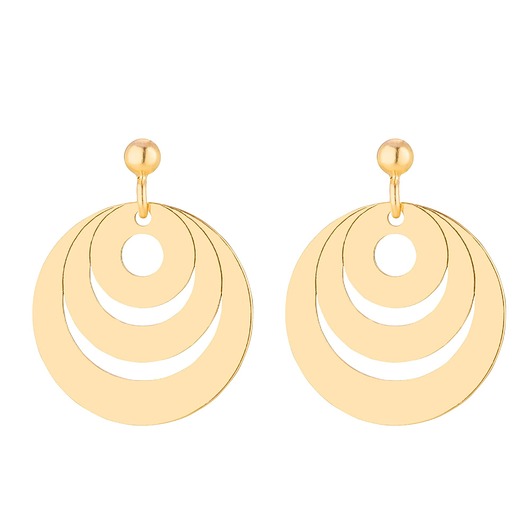 kolczyki srebrne Złote kolczyki potrójne koła