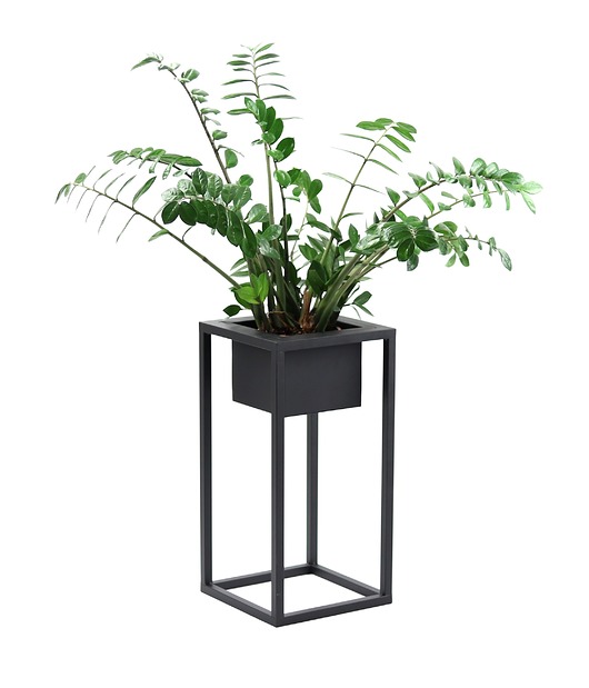 kwietniki Kwietnik Metalowy Stojak na kwiaty LUX 60cm czarny LOFT