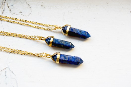Lapis Lazuli– naszyjnik stone design gold Lili in the Garden