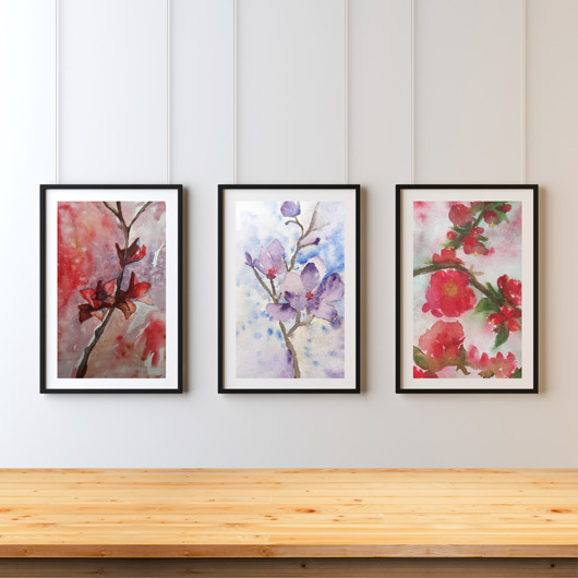 obrazy Obraz akwarelowy na zamówienie KWIATY - oryginalny egzemplarz, różne rozmiary