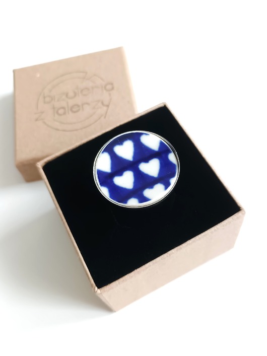 pierścionki - różne Pierścionek Bolesławiec serduszka