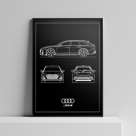plakaty Plakat Legendy Motoryzacji - Audi RS6