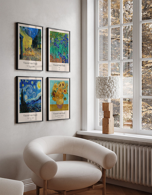 plakaty ZESTAW PLAKATÓW - 4 części -  Reprodukcje Van Gogh (set194)