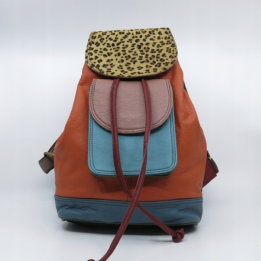 plecaki Plecak damski pojemny skórzany skóra naturalna ze skrawków eko Olivka