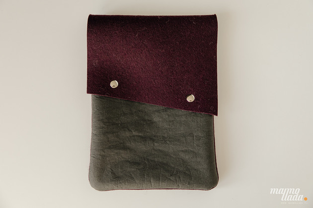 etui na laptopa Marmollada - etui filcowe MACBOOK 13" oberżyna + C
