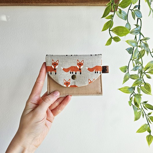 portfele damskie Portfel leśny mini lisek beżowy