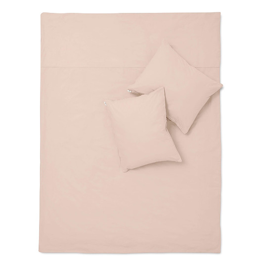 Pościel bawełniana z lamówką nude White pocket