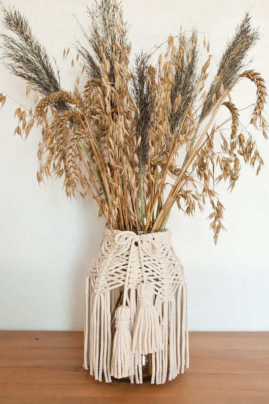 świeczniki i świece Duży lampion wazon ze sznurka