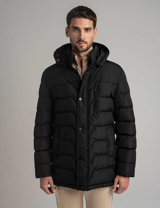 płaszcze i kurtki męskie Zimowa kurtka męska recale czarna