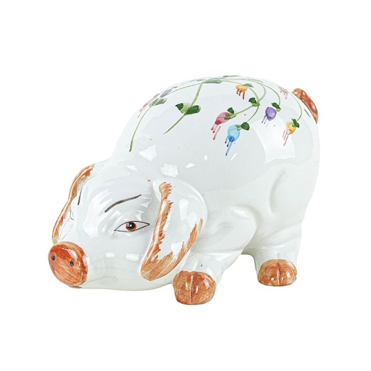 figurki i rzeźby Ceramiczna świnka skarbonka, portugalski design, lata 70, produkcja: Portugalia
