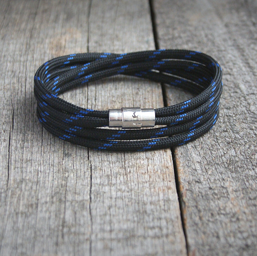 męska bransoletka :: hello sailor :: BLACK&BLUE kaktusia