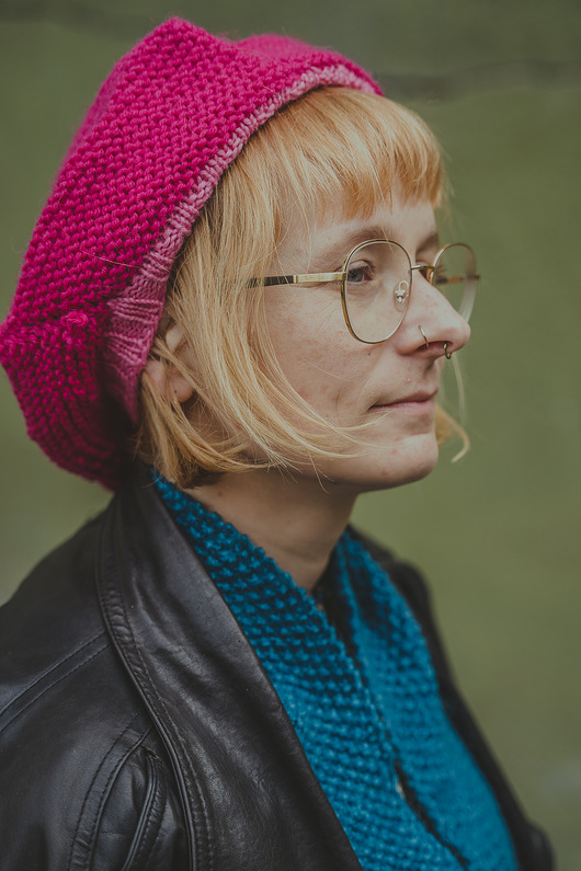 czapki damskie Beret FUKSJA