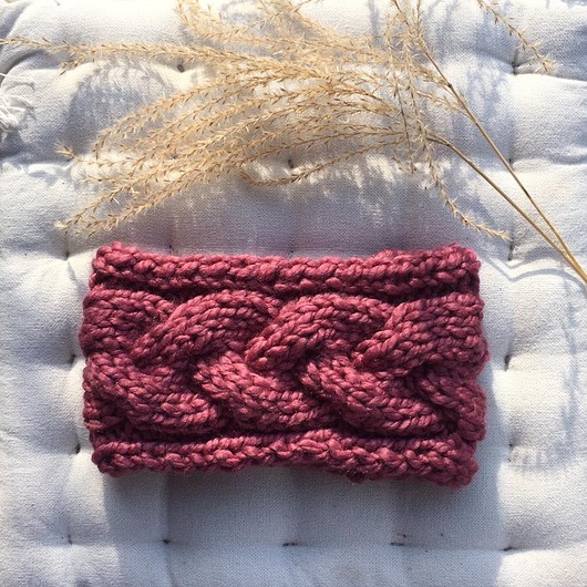 czapki damskie Opaska HANDMADE antyczny róż