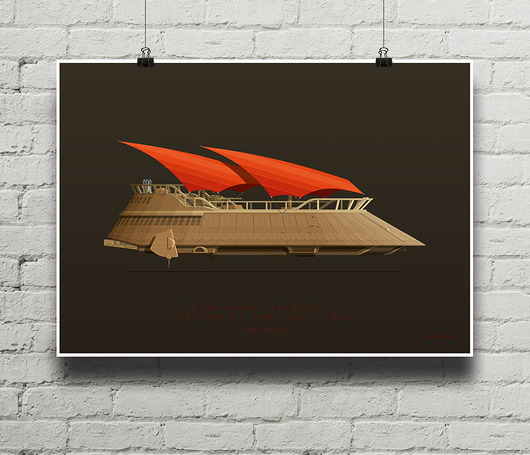 Plakat Gwiezdne Wojny - Barka Jabby  minimalmill