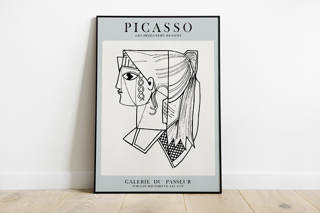 Pablo Picasso, inspiracja, plakat wystawowy Pas De LArt