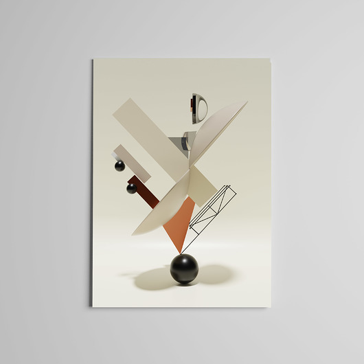 plakaty Plakat 3D Grafika Geometria
