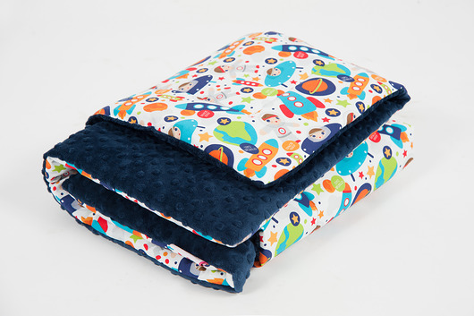 Mięciutki kocyk minky - Kosmos - 75x100 Minky and Cotton