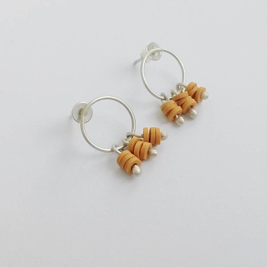 kolczyki z kamieniami Kolczyki OKRĄG