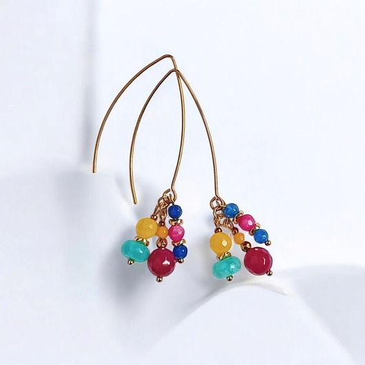 kolczyki z kamieniami Kolczyki : SUMMER collection :: 66mm