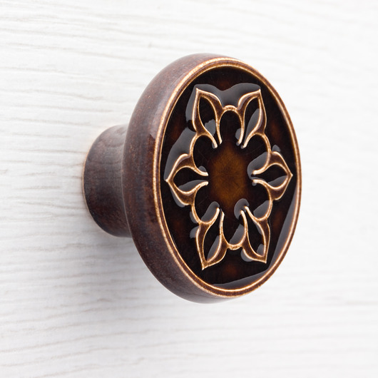 gałki do mebli Gałka do mebli, ciemno-brązowa, wz.2