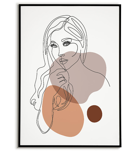 plakaty Plakat KOBIETA kontur abstrakcja linie 0480