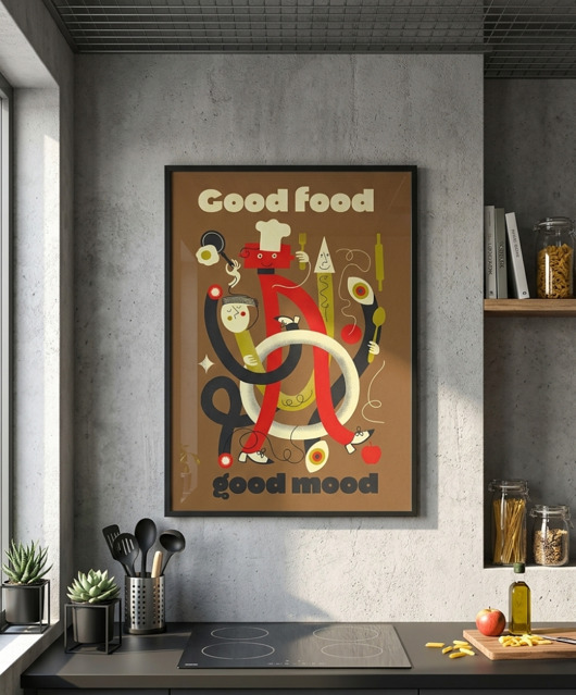 plakaty Plakat good food good mood  30x40