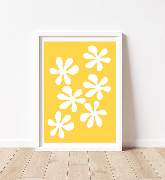 plakaty Plakat z kwiatami, żółty