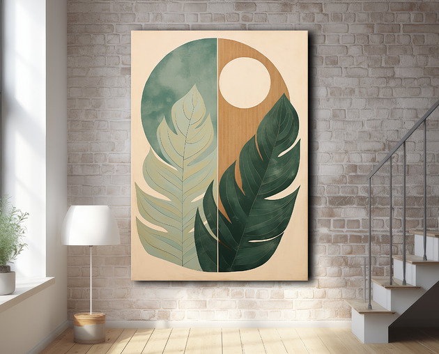 plakaty Tropikalne liście - Plakat - Loft, Minimalizm #83