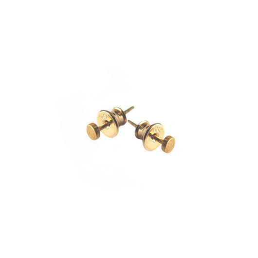 kolczyki srebrne Mini piny 4mm złocone