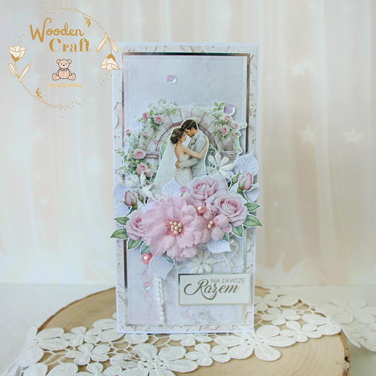 zaproszenia i kartki na ślub Romantyczna kartka ślubna, pamiątka ślubu "Lovely Day Pink 1"