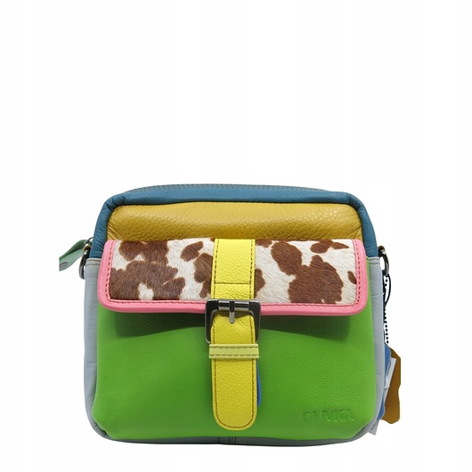 torby na ramię Torebka listonoszka unikatowa skórzana skóra naturalna pojemna OLIVKA